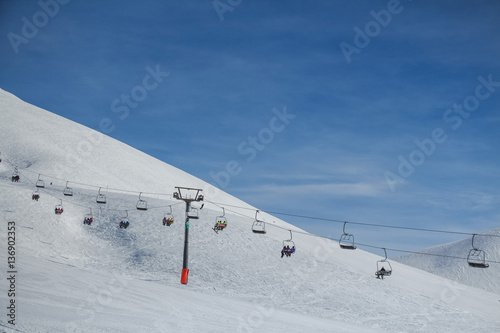Slope on the skiing resort