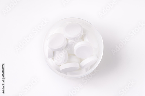pile of white tablets