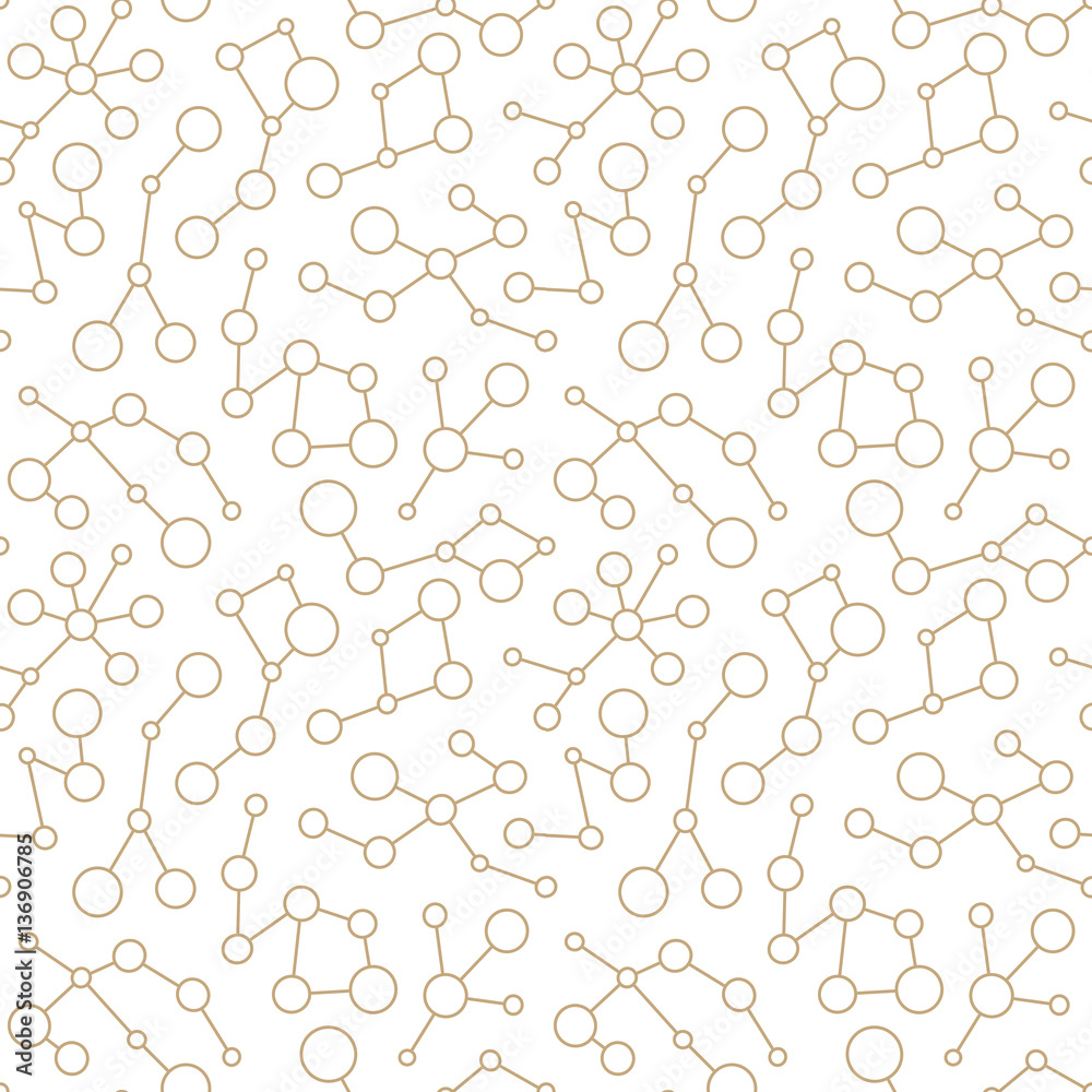 abstract geometric golden deco stars constellation pattern