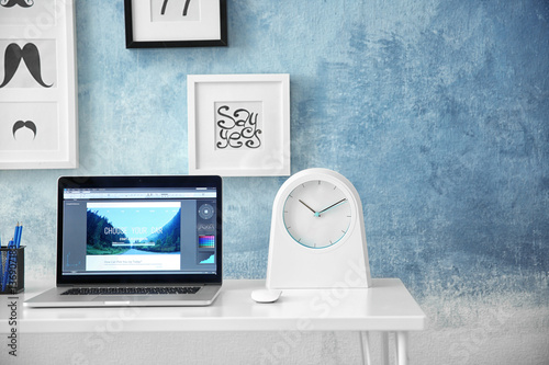Comfortable workplace with ...