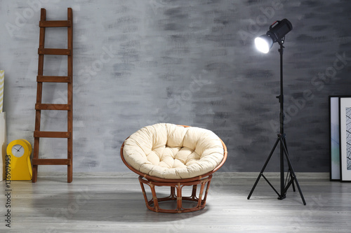 Photo studio with lightning...