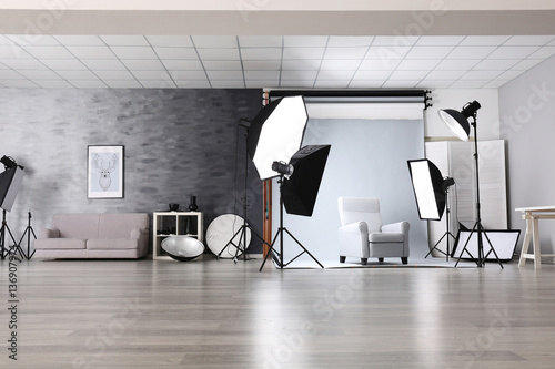 Photo studio with lightning...