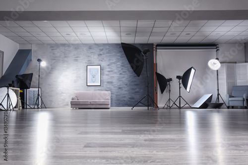 Photo studio with lightning...