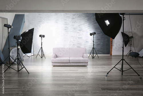 Photo studio with lightning...