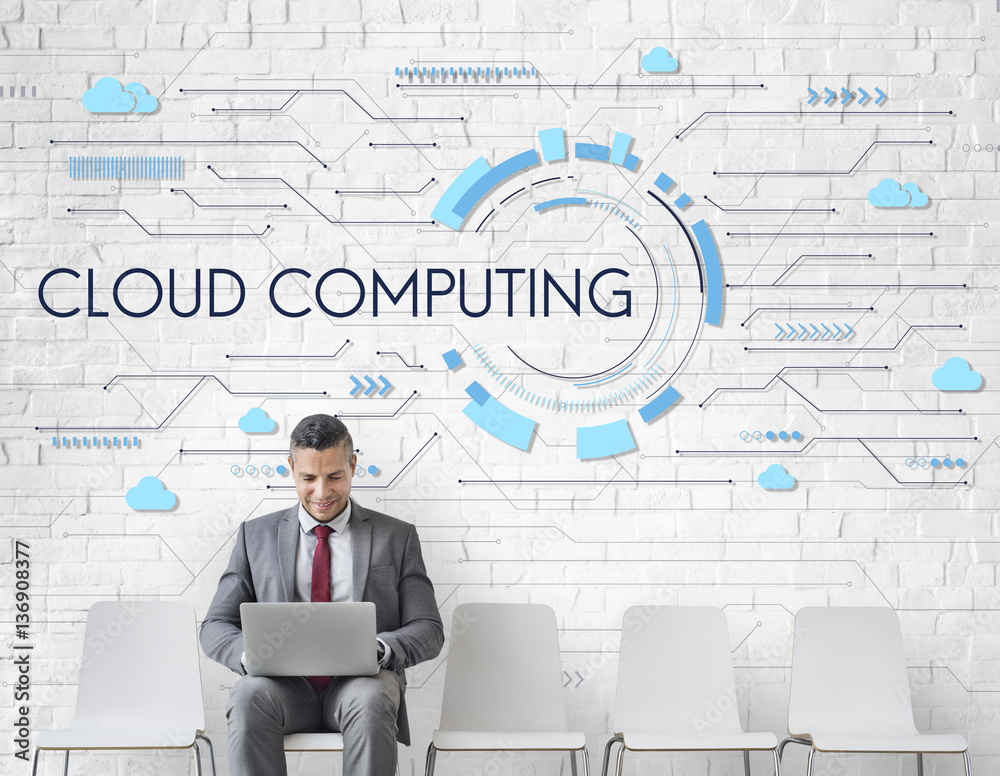 Cloud Computing Communication Hardware Concept