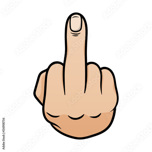 Middle Finger Up Hand Gesture Flipping Off