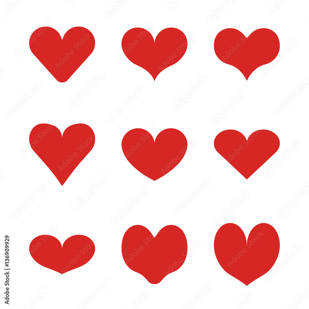 Flat heart set Flat heart set