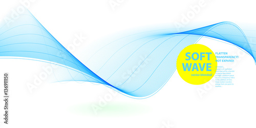 Abstract blue wave template
