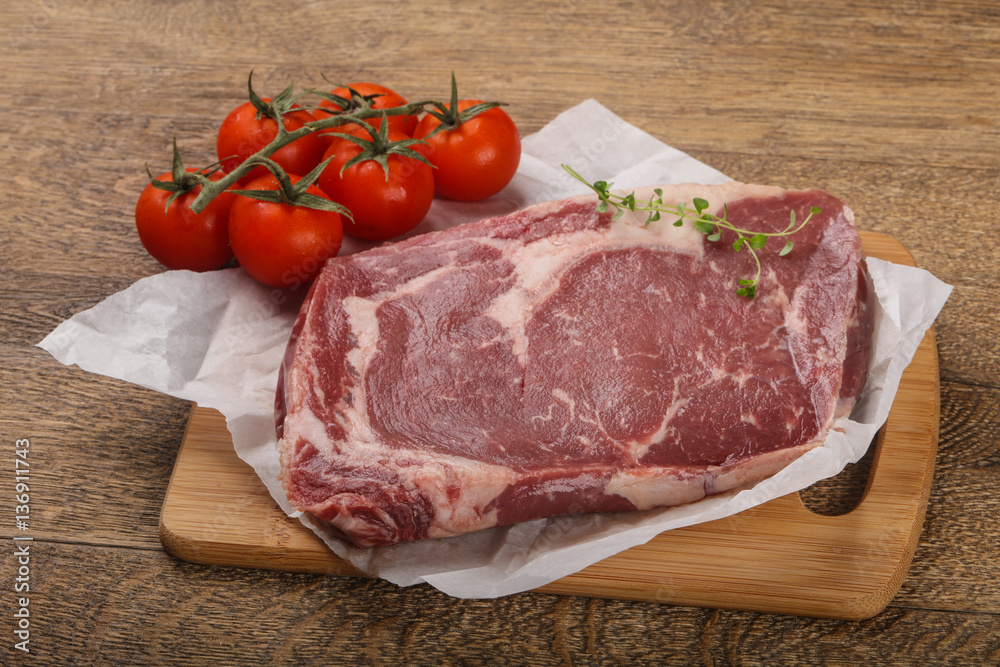 Raw ribeye steak Raw ribeye steak