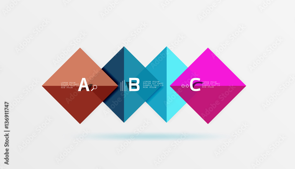 Glossy squares with text, abstract geometric design concept Glossy squares with text, abstract geometric design concept