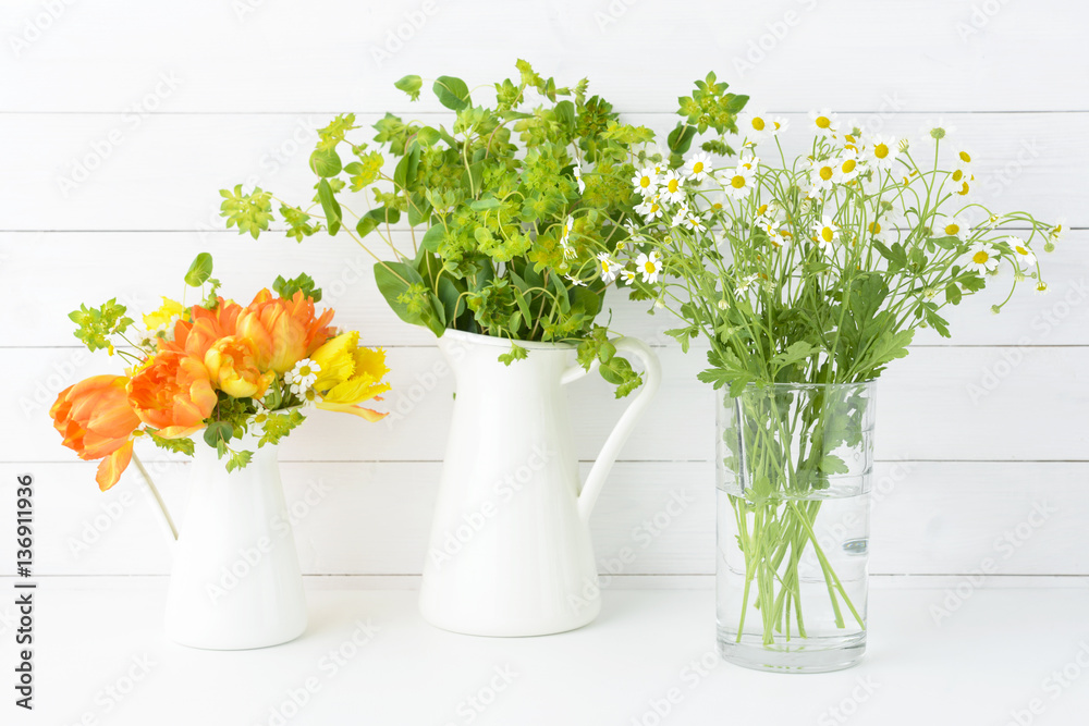 custom made wallpaper toronto digitalブプレリューム チューリップ マトリカリア 春の花