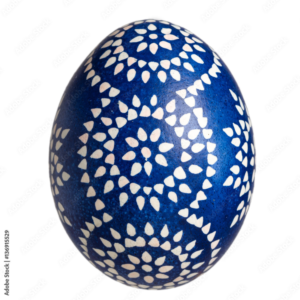 Obraz premium Single Sorbian Easter Egg isolated on white