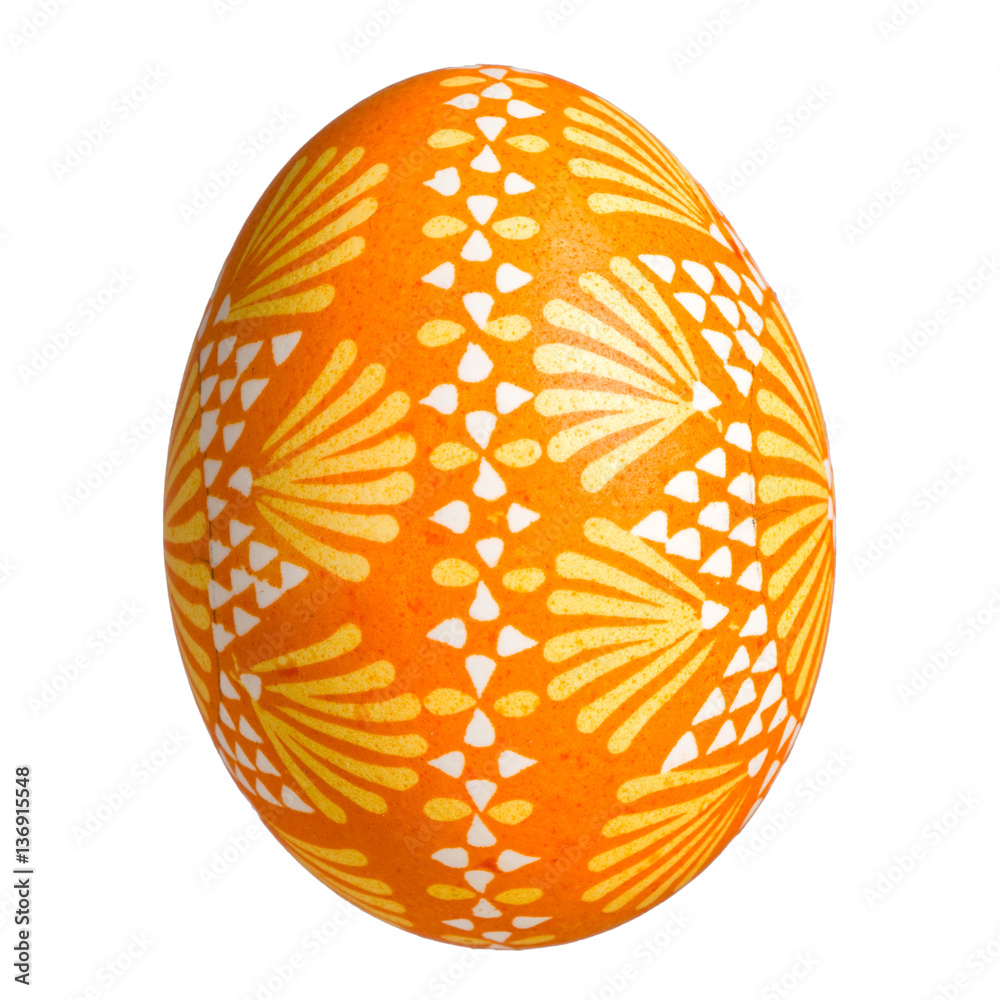 Obraz premium Single Sorbian Easter Egg isolated on white