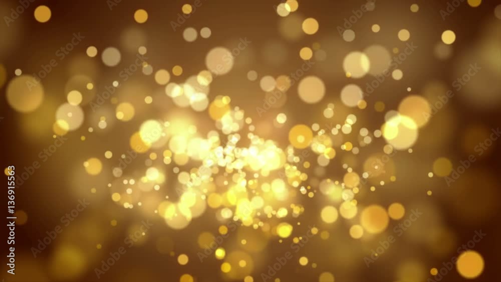 Abstract motion background shining light bokeh particles loop.
