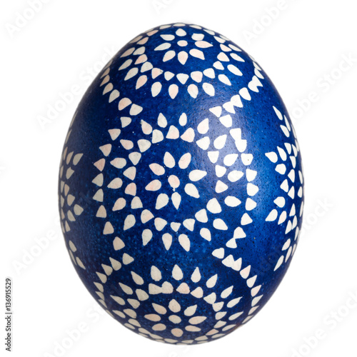 Single Sorbian Easter Egg isolated on white
