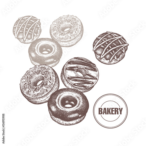 Donuts vintage graphics.