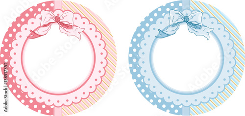 Personalized baby shower round sticker labels
