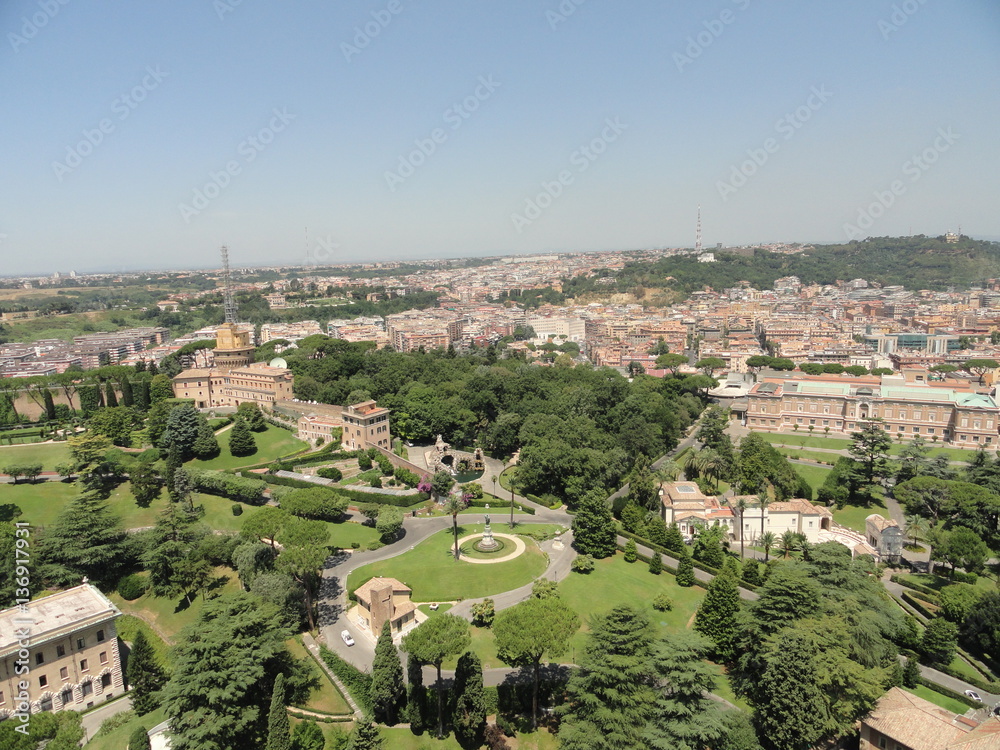 Fototapeta premium Rome Landscape - Aerial View