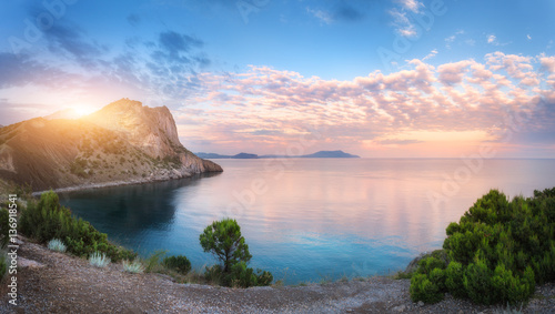 Slika na platnu Summer landscape at sunset