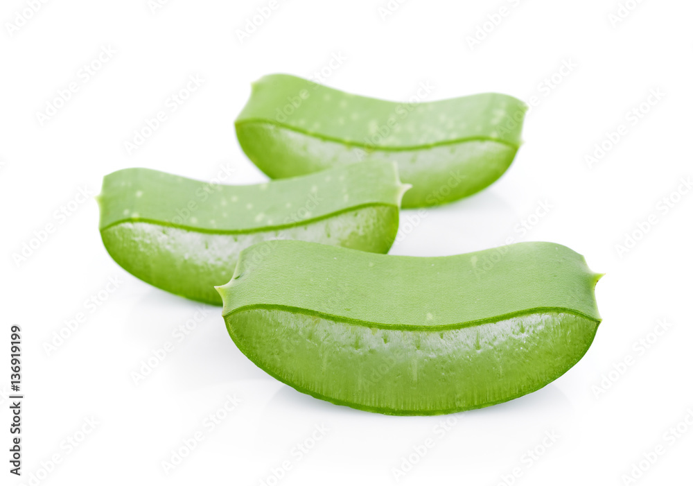 aloe vera fresh leaf isolated on white aloe vera fresh leaf isolated on white