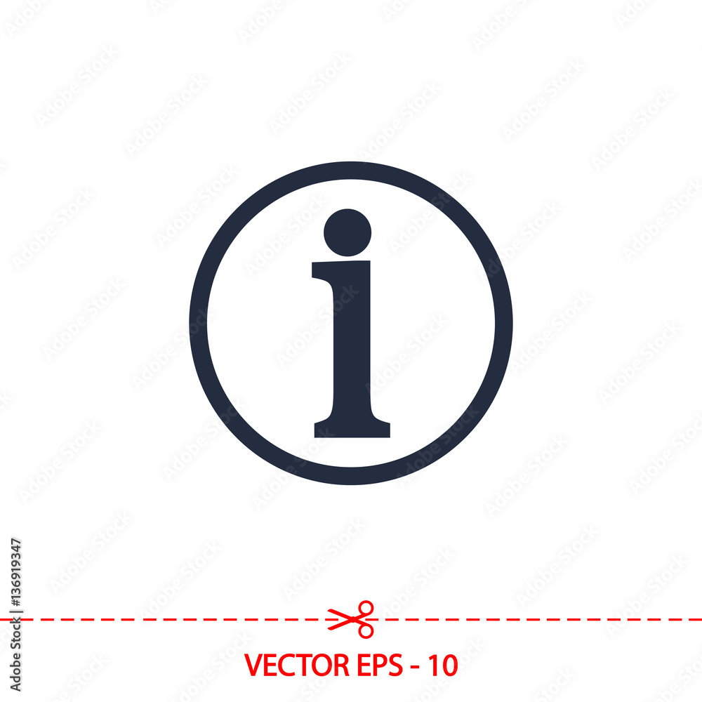 Information sign icon, vector illustration. Flat design style