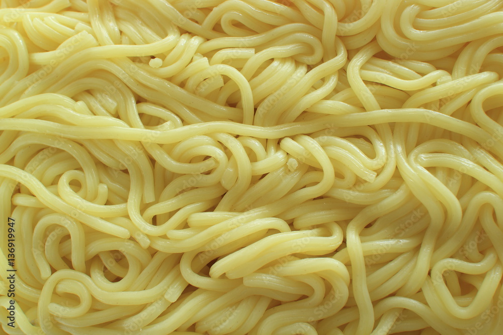 close up of Chinese egg noodles