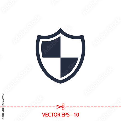 Free Download  Shield icon, vector illustration. Flat design style - GFXLoad