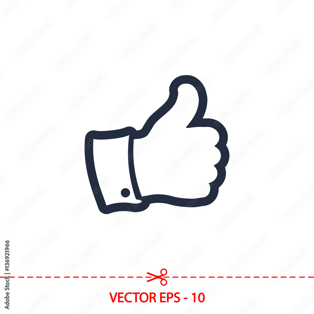 LIKE icon , vector illustration. Flat design style LIKE icon , vector illustration. Flat design style