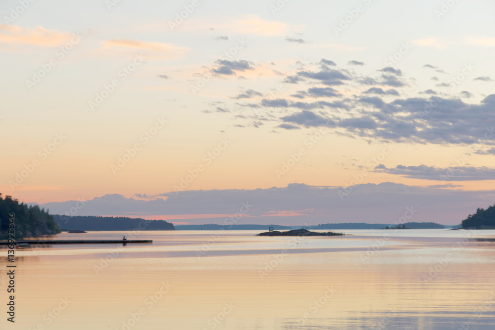 Sunset in the swedish archipelago