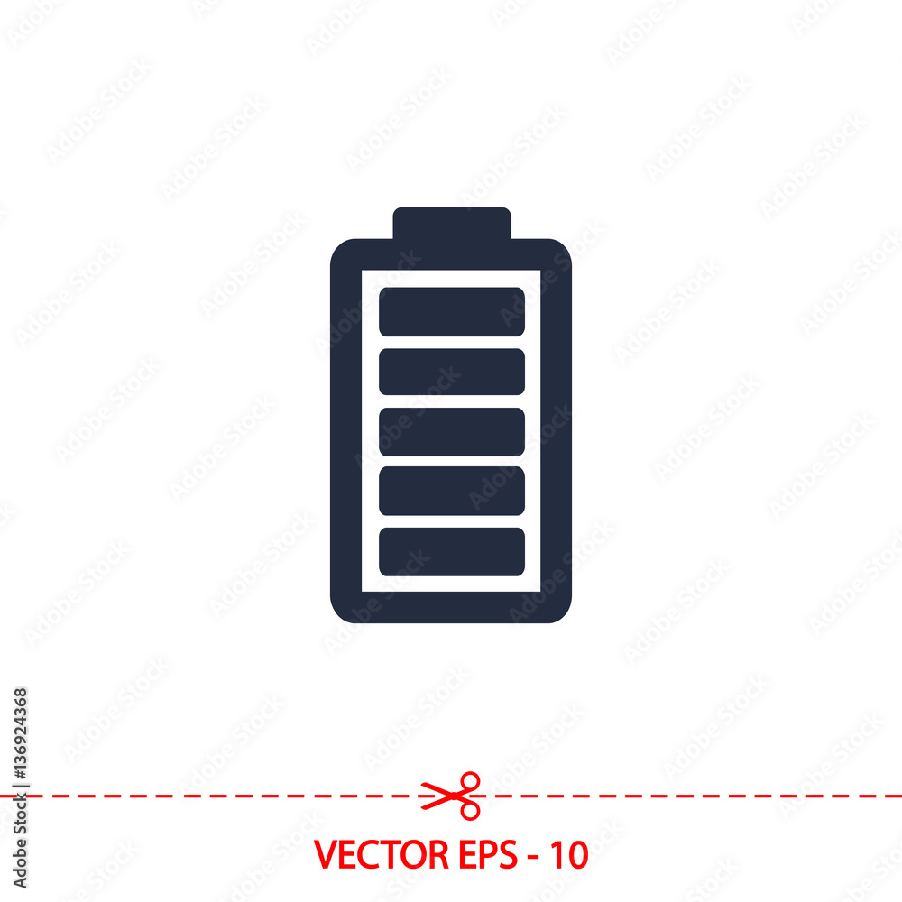 Battery load icon, vector illustration. Flat design style Battery load icon, vector illustration. Flat design style