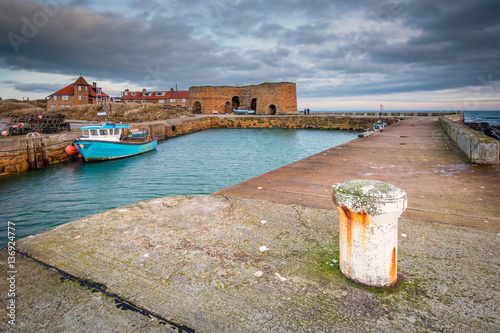 Beadnell Harbour and Lime Kilns, at Beadnell village on the Northumberland coastline, which is a small fishing harbour set into Beadnell Bay. photo