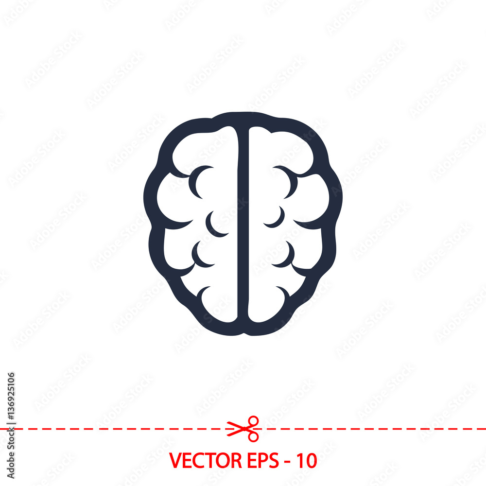 brain icon, vector illustration. Flat design style brain icon, vector illustration. Flat design style