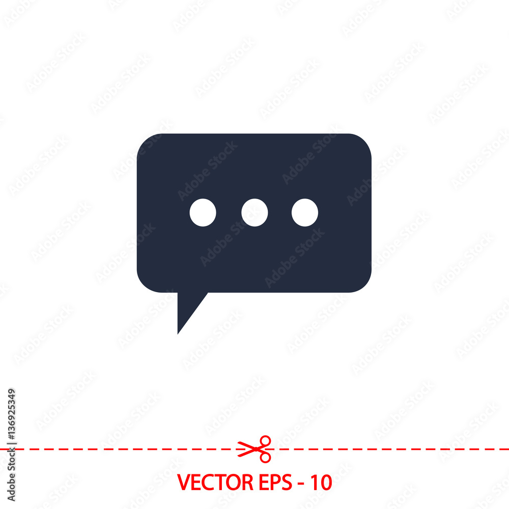 Speech bubbles icon. vector illustration with soft shadow on a gray background Speech bubbles icon. vector illustration with soft shadow on a gray background