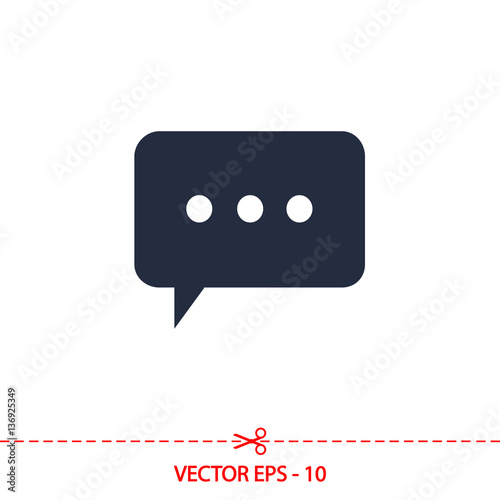 Speech bubbles icon. vector illustration with soft shadow on a gray background