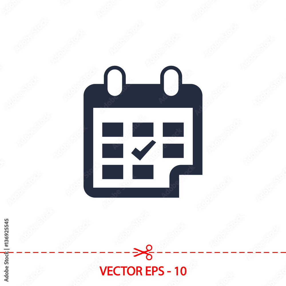 Calendar icon, vector illustration. Flat design style Calendar icon, vector illustration. Flat design style