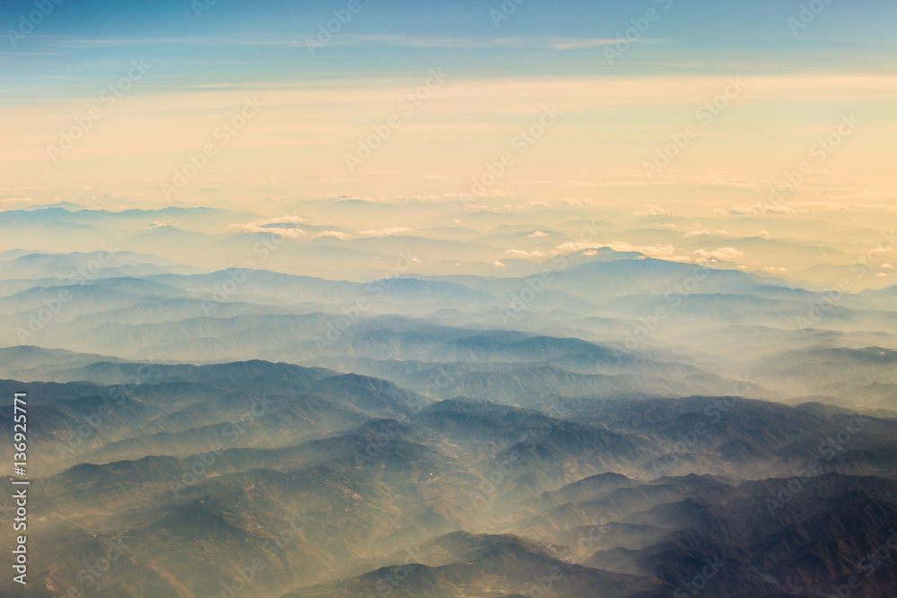 Airplane view. Airplane view.