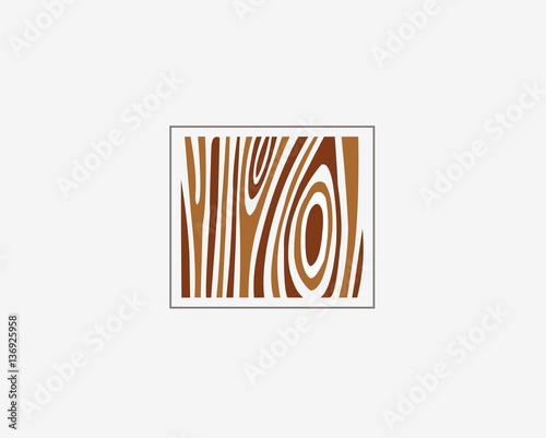 Wood sign icon, tree growth rings , logo icon design template.