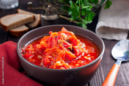 Chakhokhbili - chicken stewed with tomatoes and onions. Georgian national dish