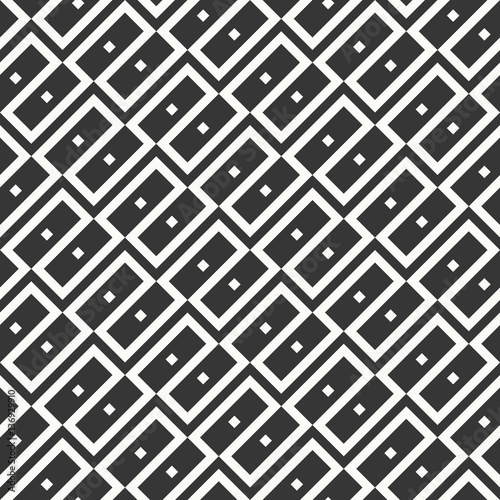 monochrome oblong maze pattern. seamless vector background.