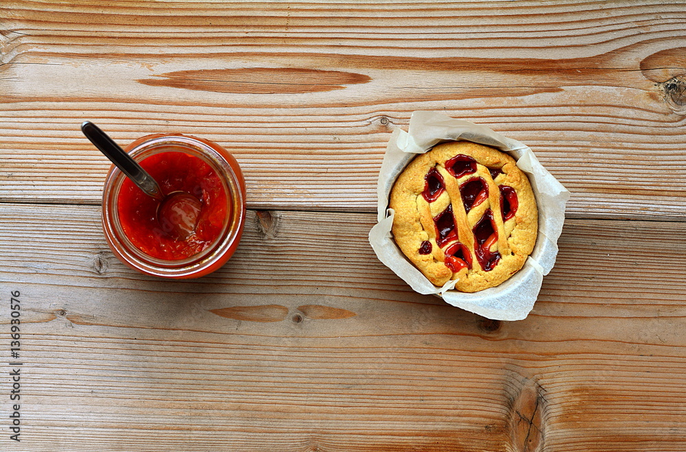 Traditional tart with jam. Traditional tart with jam.