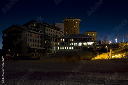 Sestriere by night at blu hour - Turin Italy © Fabio Balzaretti