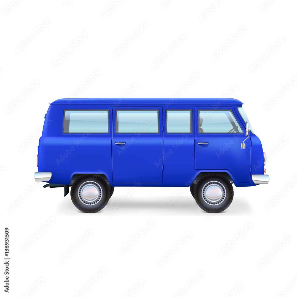 Travel van isolated on white background. Retro bus. Travel van isolated on white background. Retro bus.