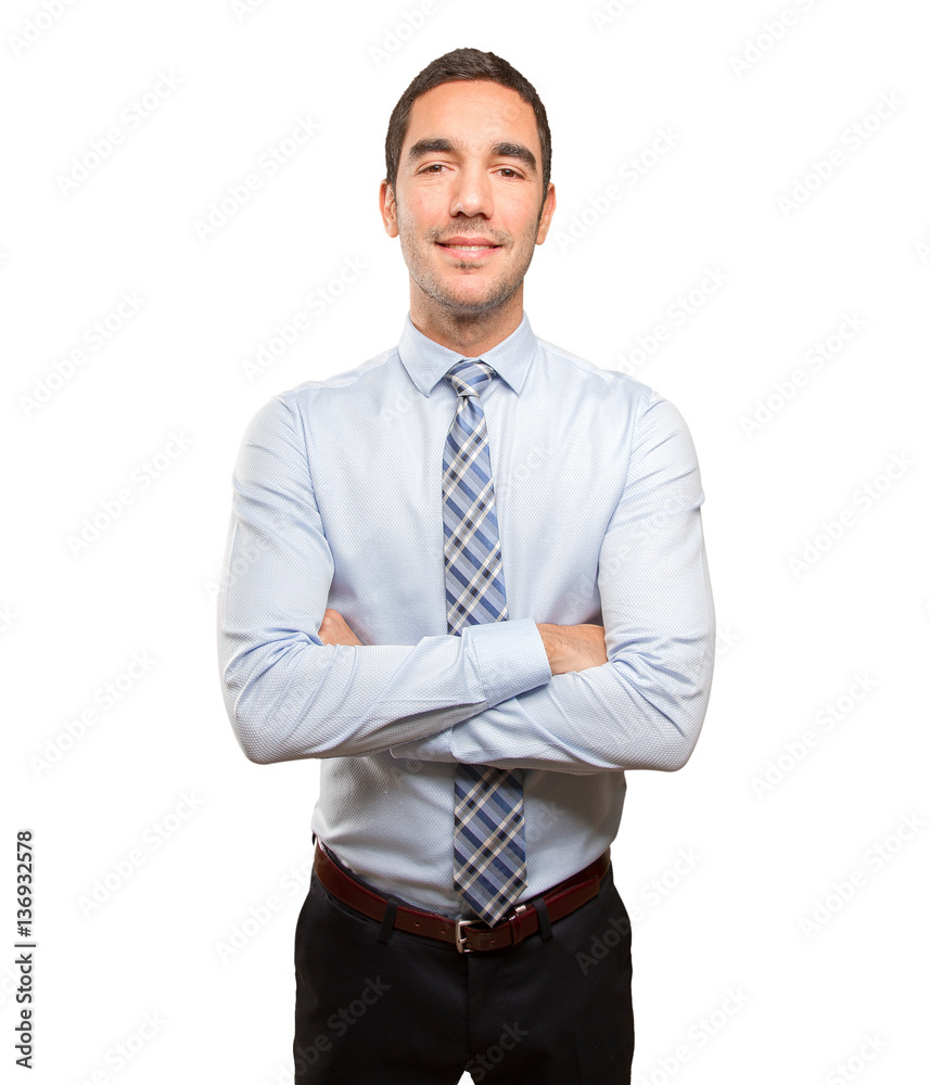 Happy young man with a gesture of satisfy Happy young man with a gesture of satisfy