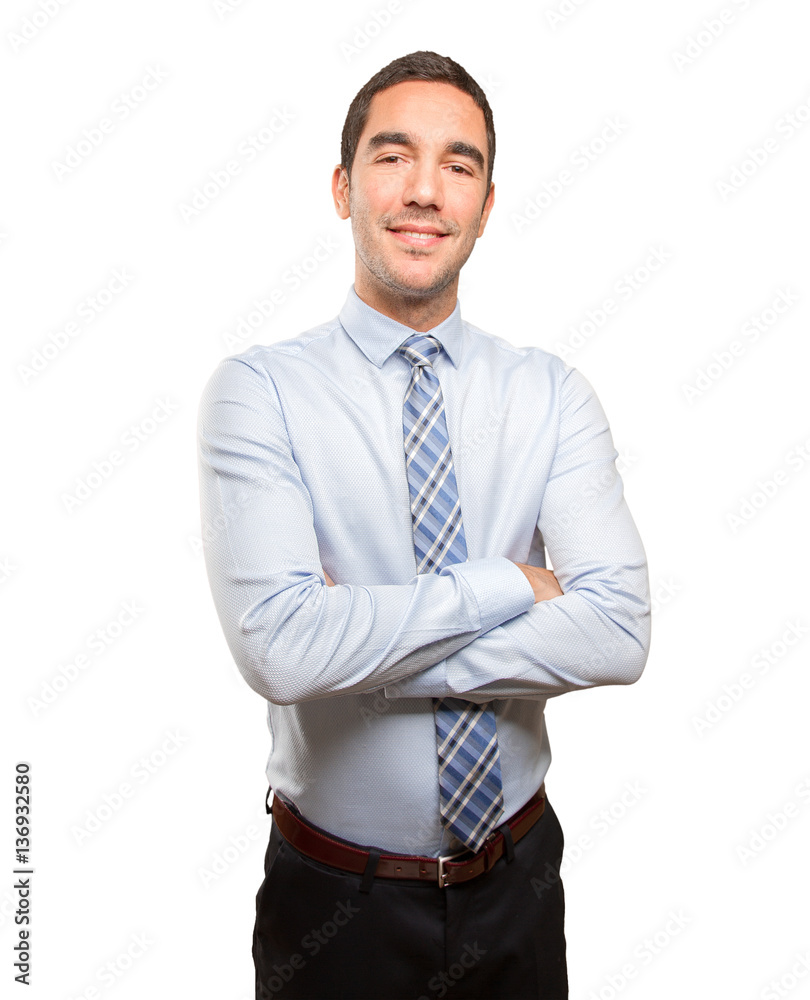 Happy young man with a gesture of satisfy Happy young man with a gesture of satisfy