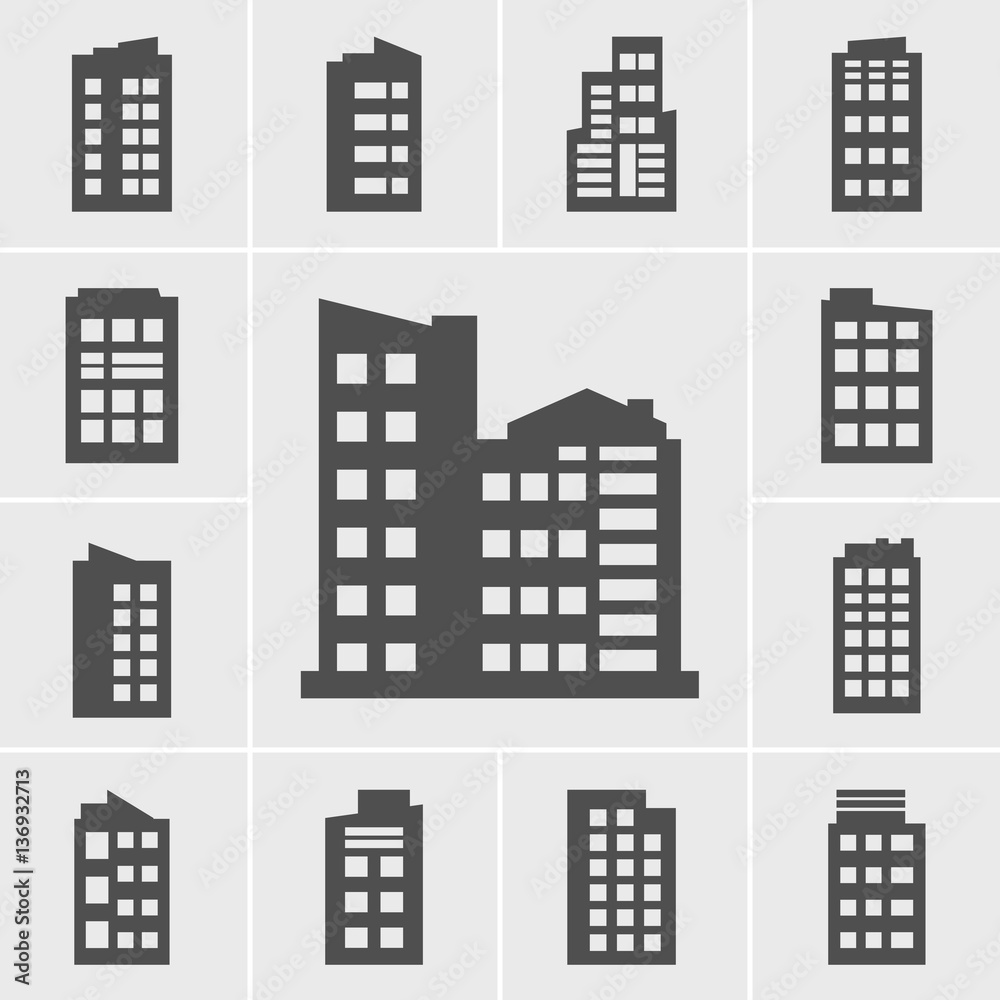 Icons Building vector