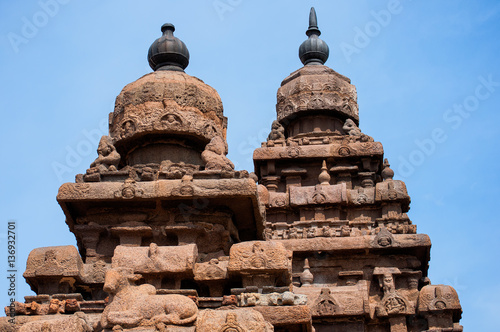 Detail in Shore Temple, Mahabalipuram, India