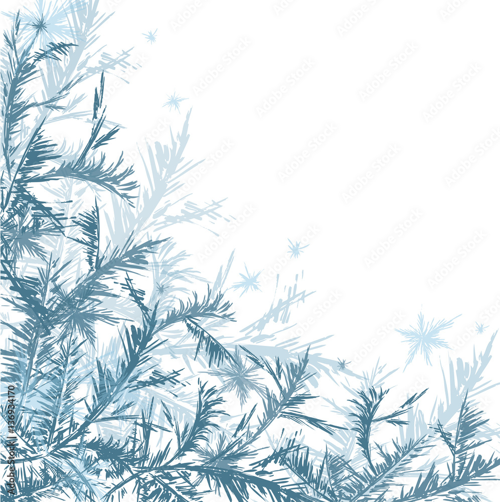 Frame winter frost decor. Frame winter frost decor.