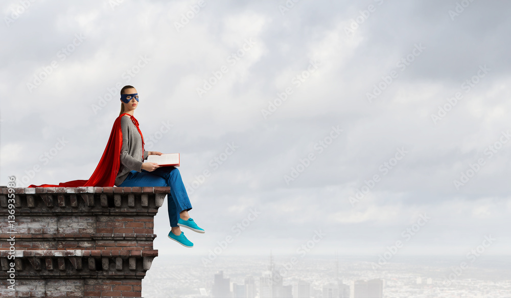 She is city guardian . Mixed media She is city guardian . Mixed media