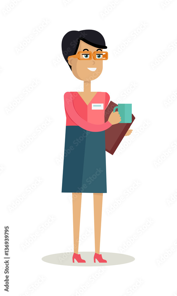 Business Woman with Cup