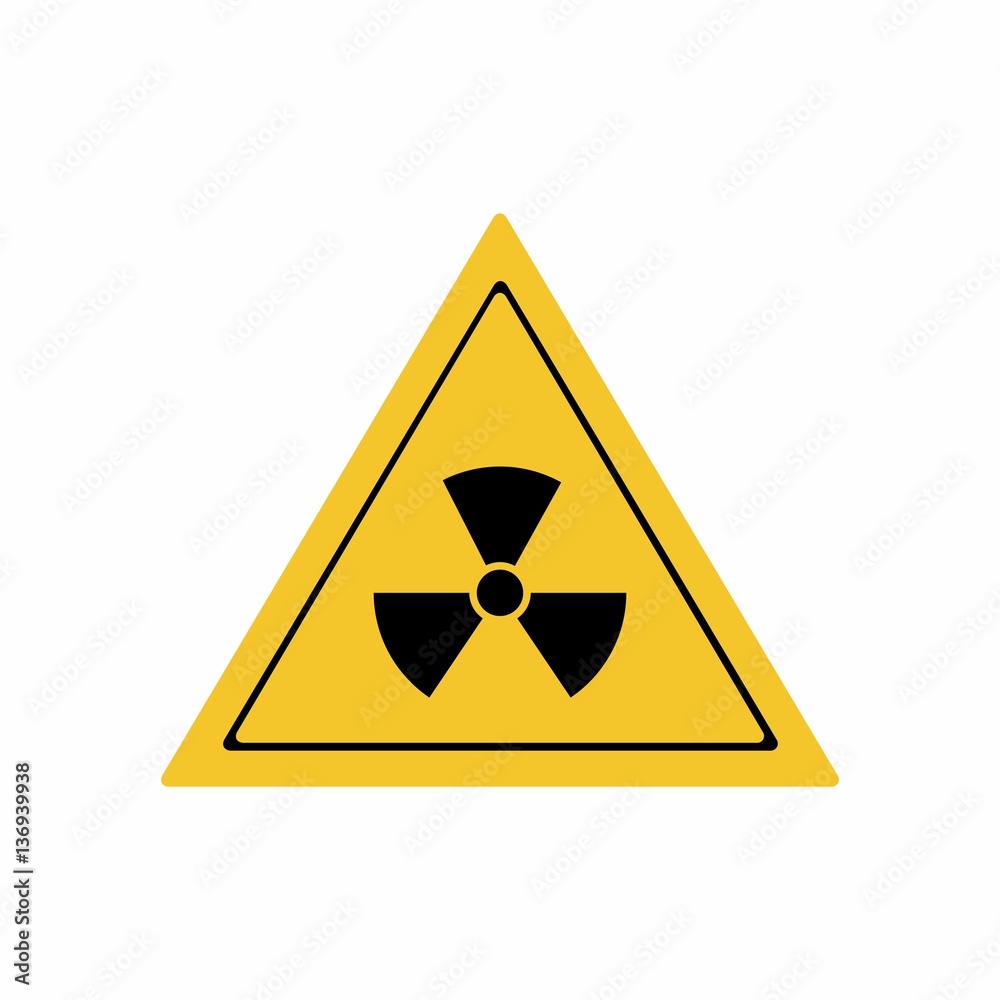 The radiation sign vector design isolated on white background The radiation sign vector design isolated on white background